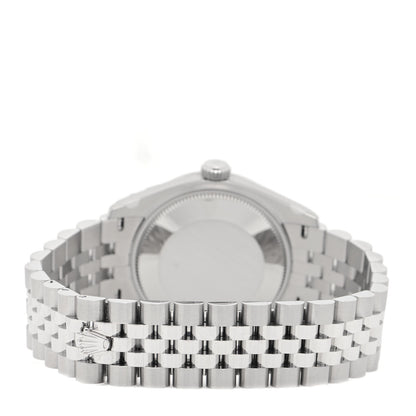 Rolex Stainless Steel 18K White Gold Diamond 31mm Oyster Perpetual Datejust Watch Aubergine Roman 278274 3 of 5