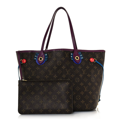 Louis Vuitton Monogram Totem Neverfull MM Magenta 1 of 15