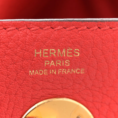 Hermes Taurillon Clemence Lindy 26 Rouge De Coeur 6 of 10