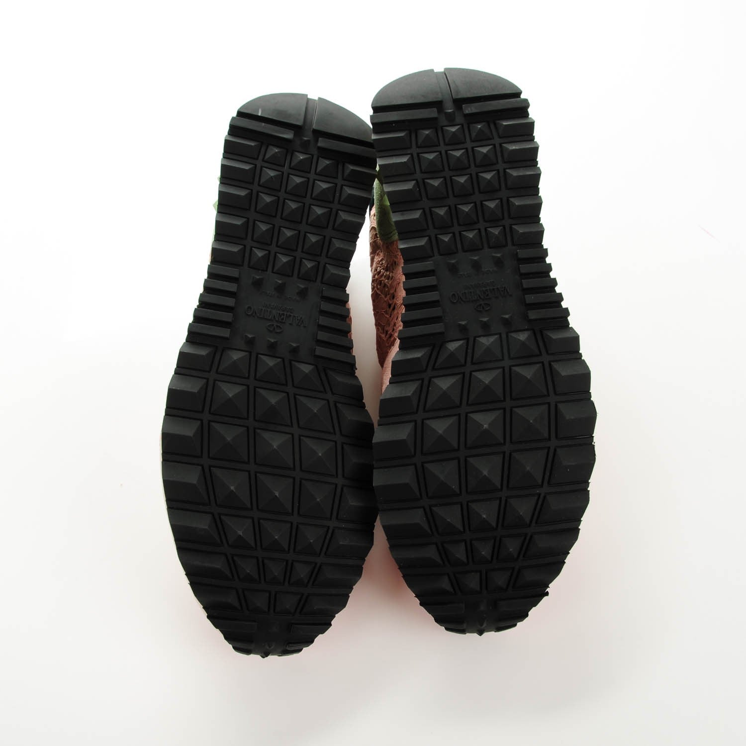 Valentino Garavani Macrame Lace Suede Womens Rockrunner Sneakers 37 Rose 5 of 8