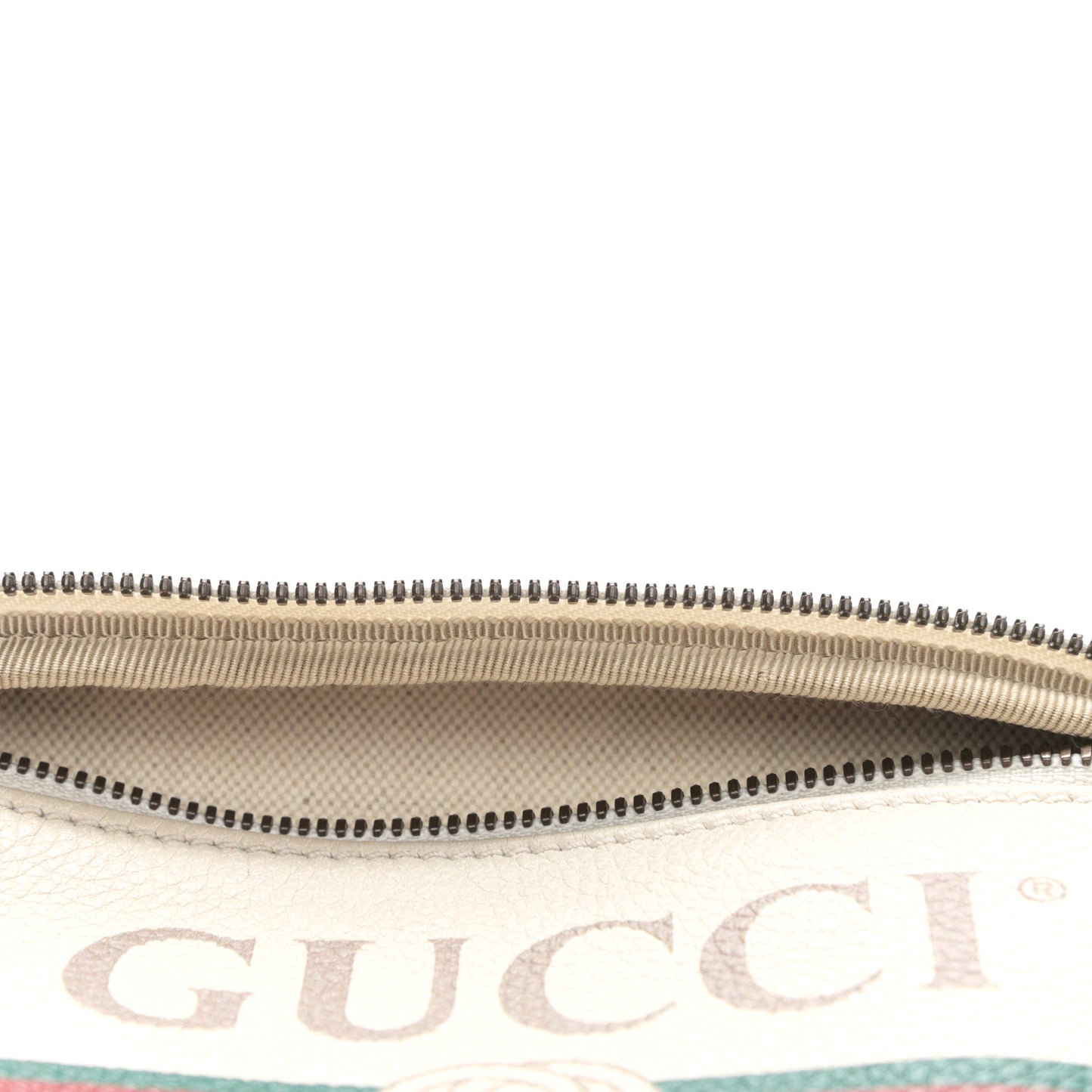 Grained Calfskin Small Logo Belt Bag White