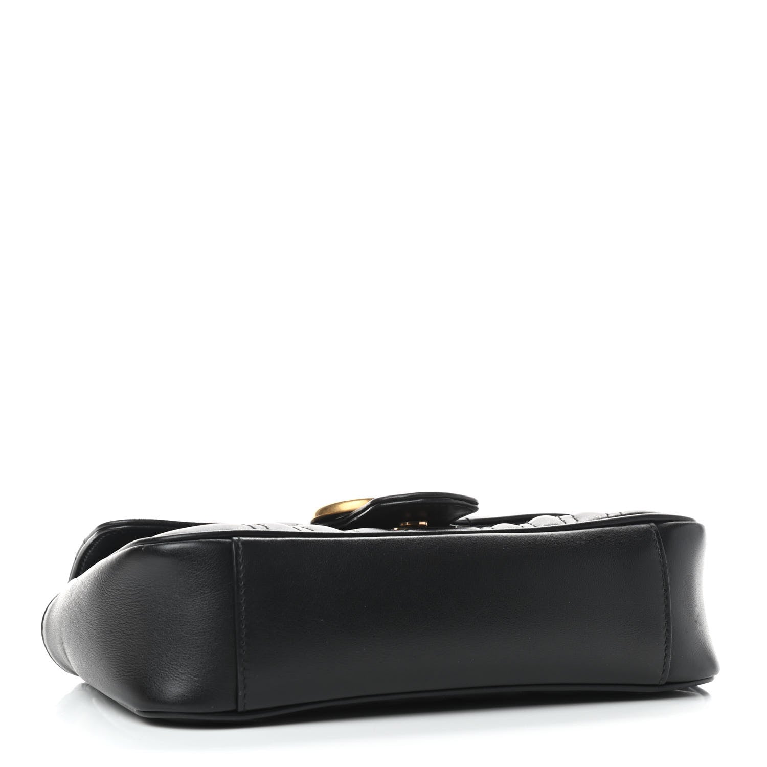 Gucci Calfskin Matelasse Mini GG Marmont Shoulder Bag Black 4 of 9