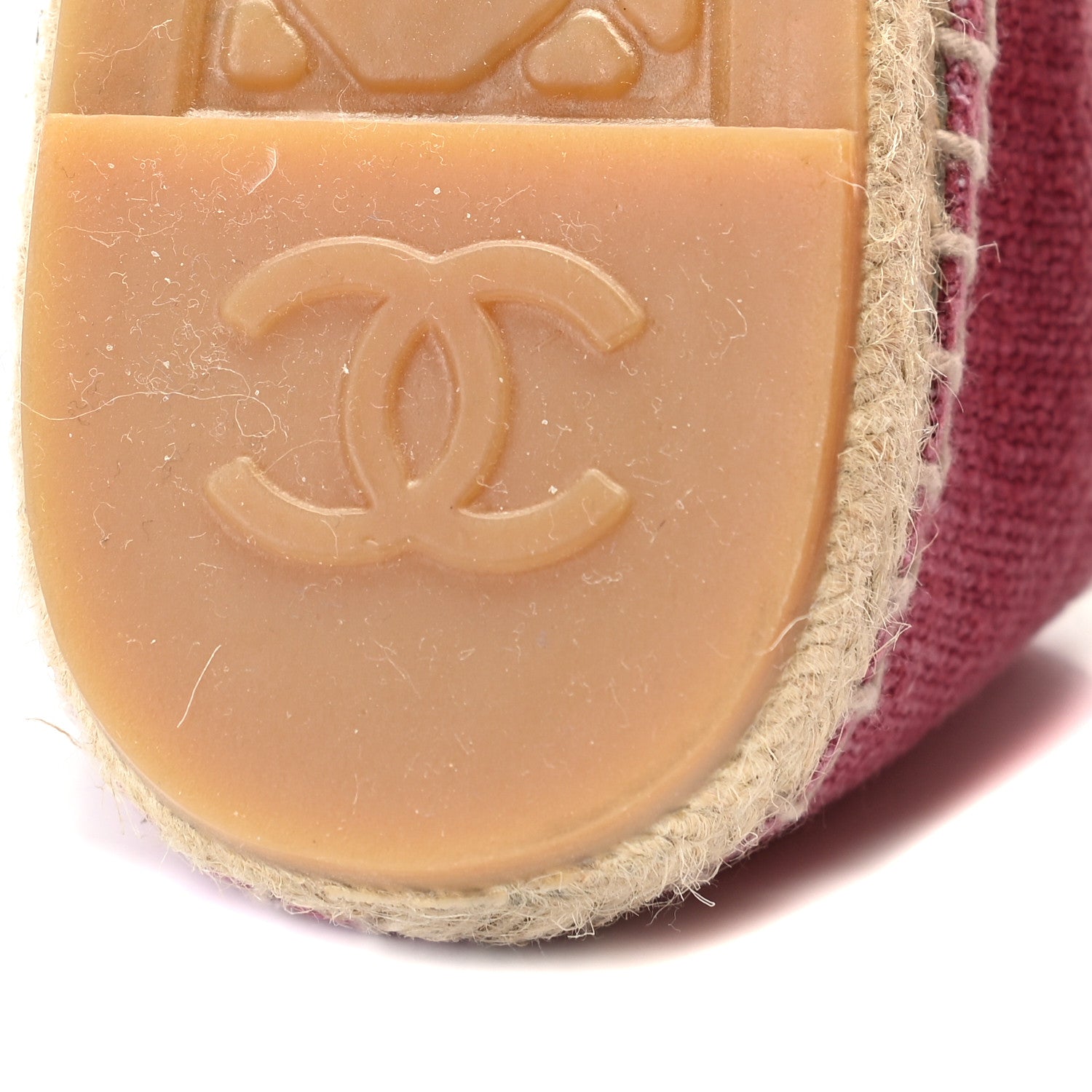 Chanel Linen CC Espadrilles 38 Pink Black 10 of 11