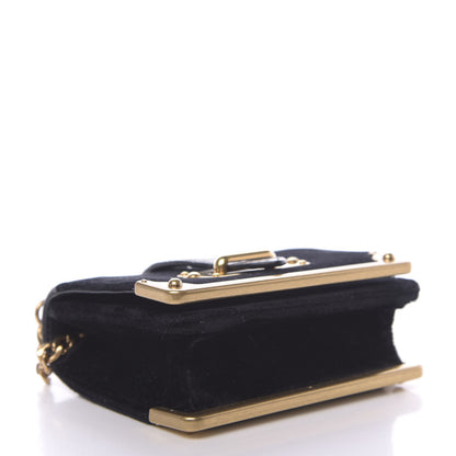 Prada Velvet Crocodile Micro Cahier Bag Black 4 of 10