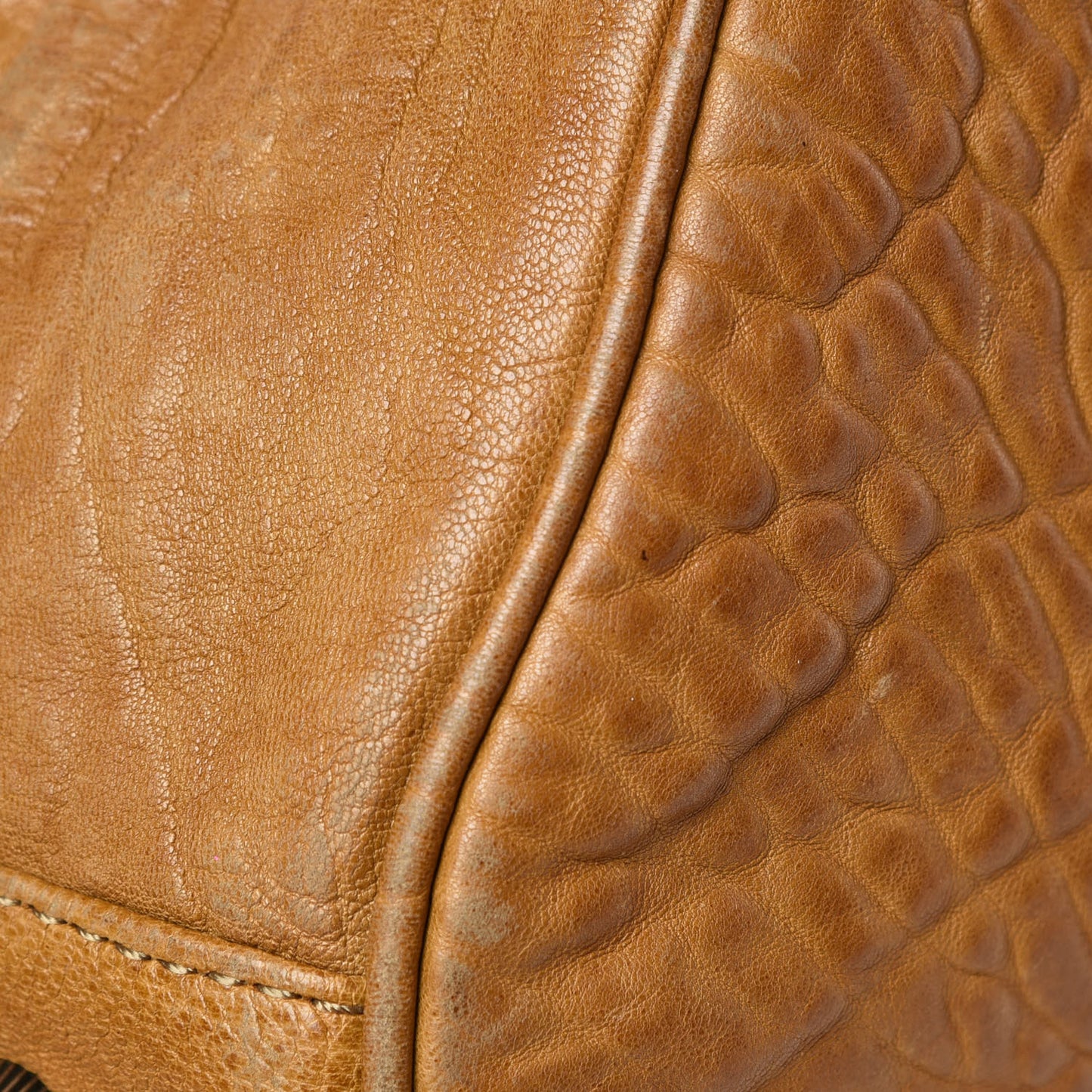 Pebbled Lambskin Rocco Duffel Mustard