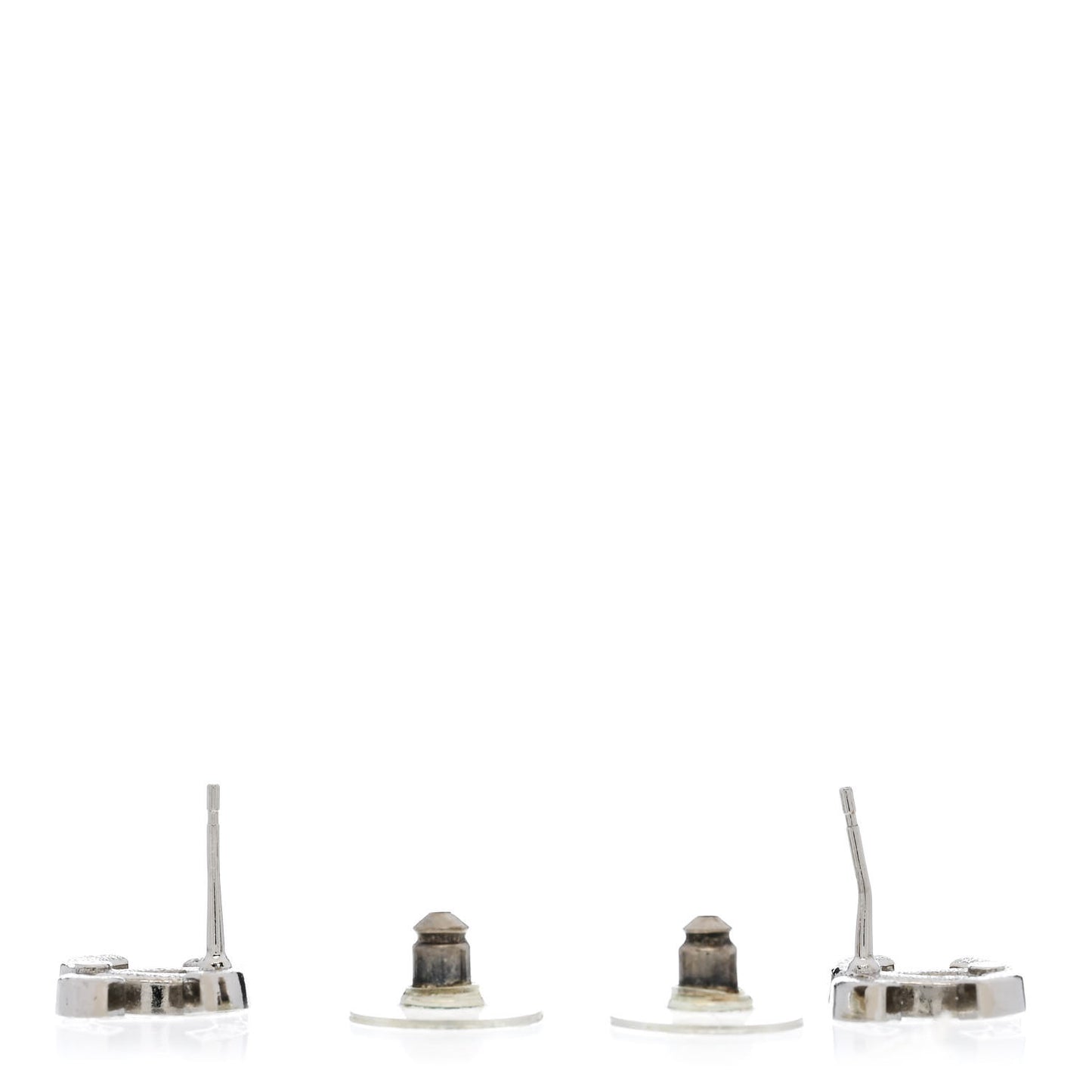 Crystal CC Earrings Silver Black