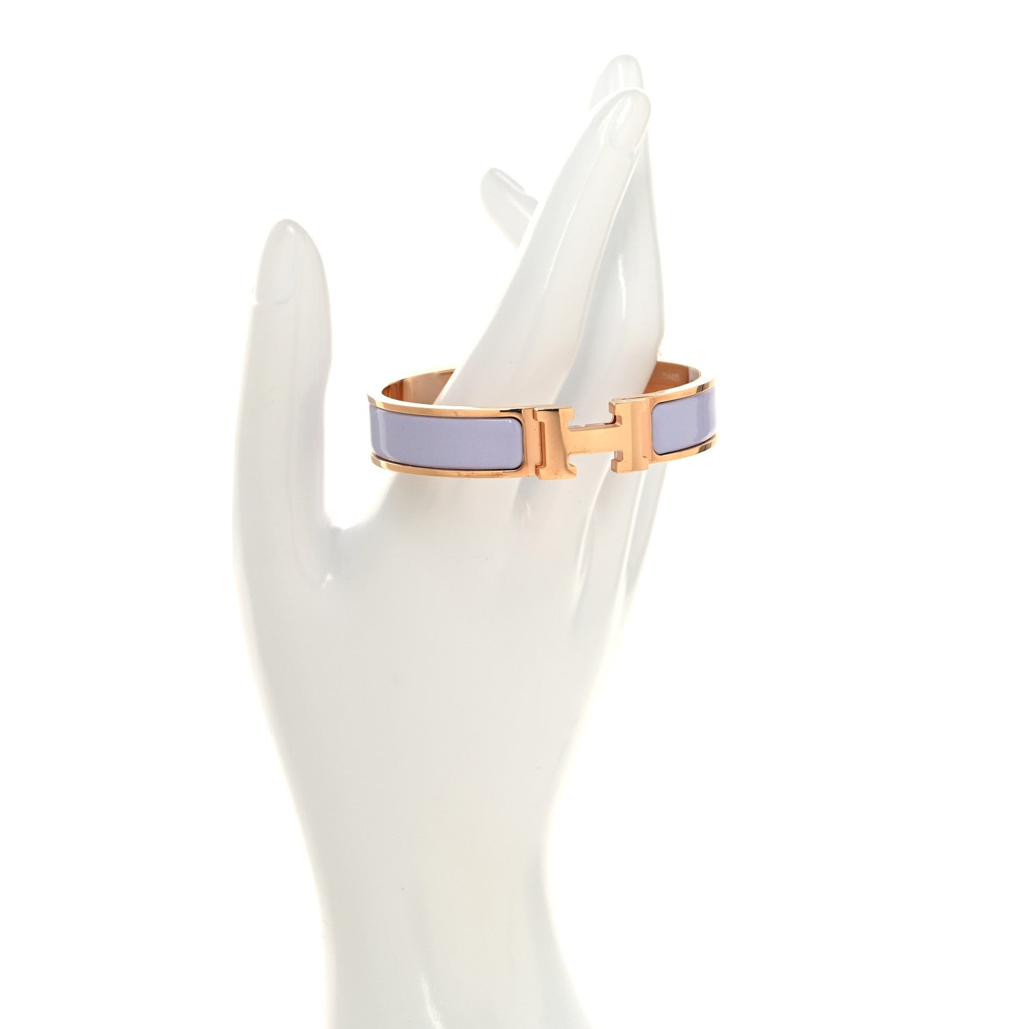Hermes Enamel Narrow Clic Clac H Bracelet PM Parme 2 of 5