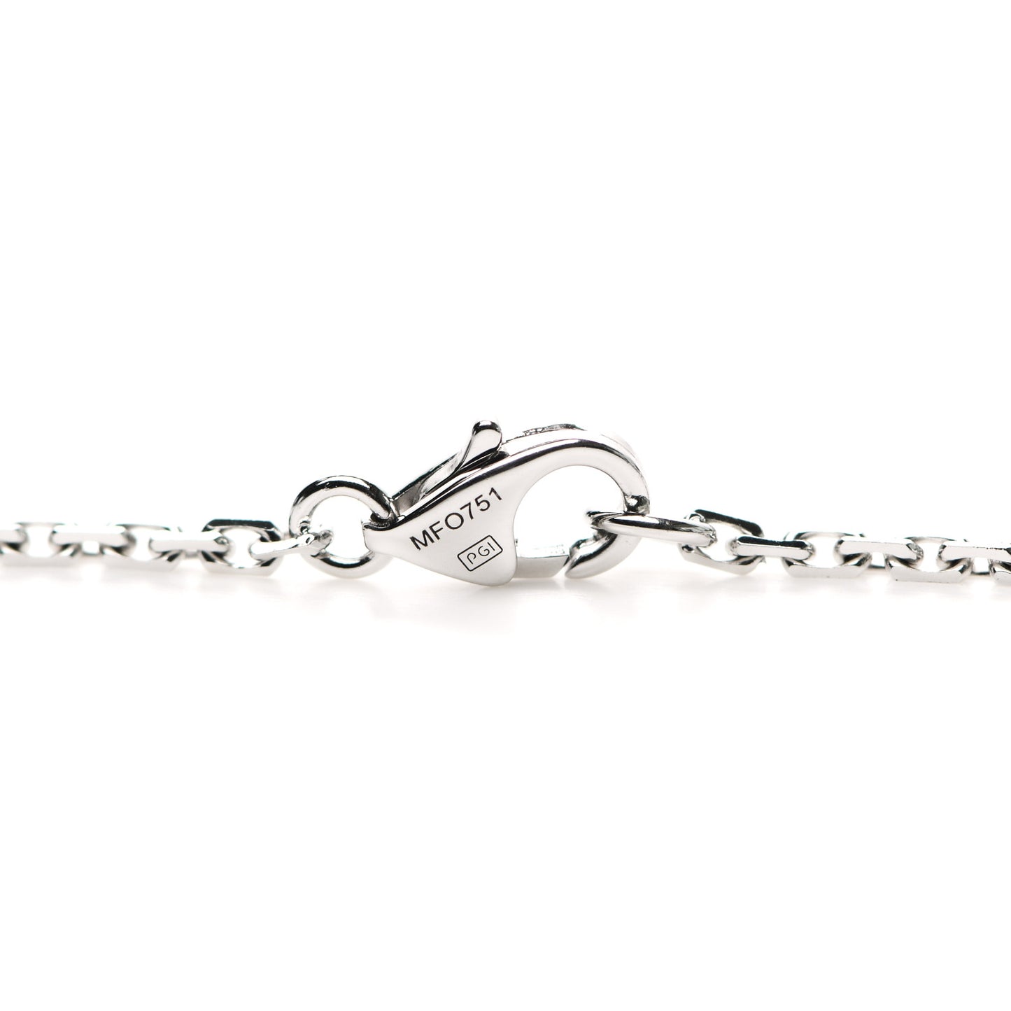 18K White Gold Diamond Interlocking LOVE Necklace