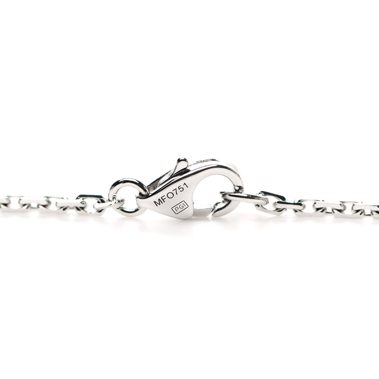 Cartier 18K White Gold Diamond Interlocking LOVE Necklace 4 of 6