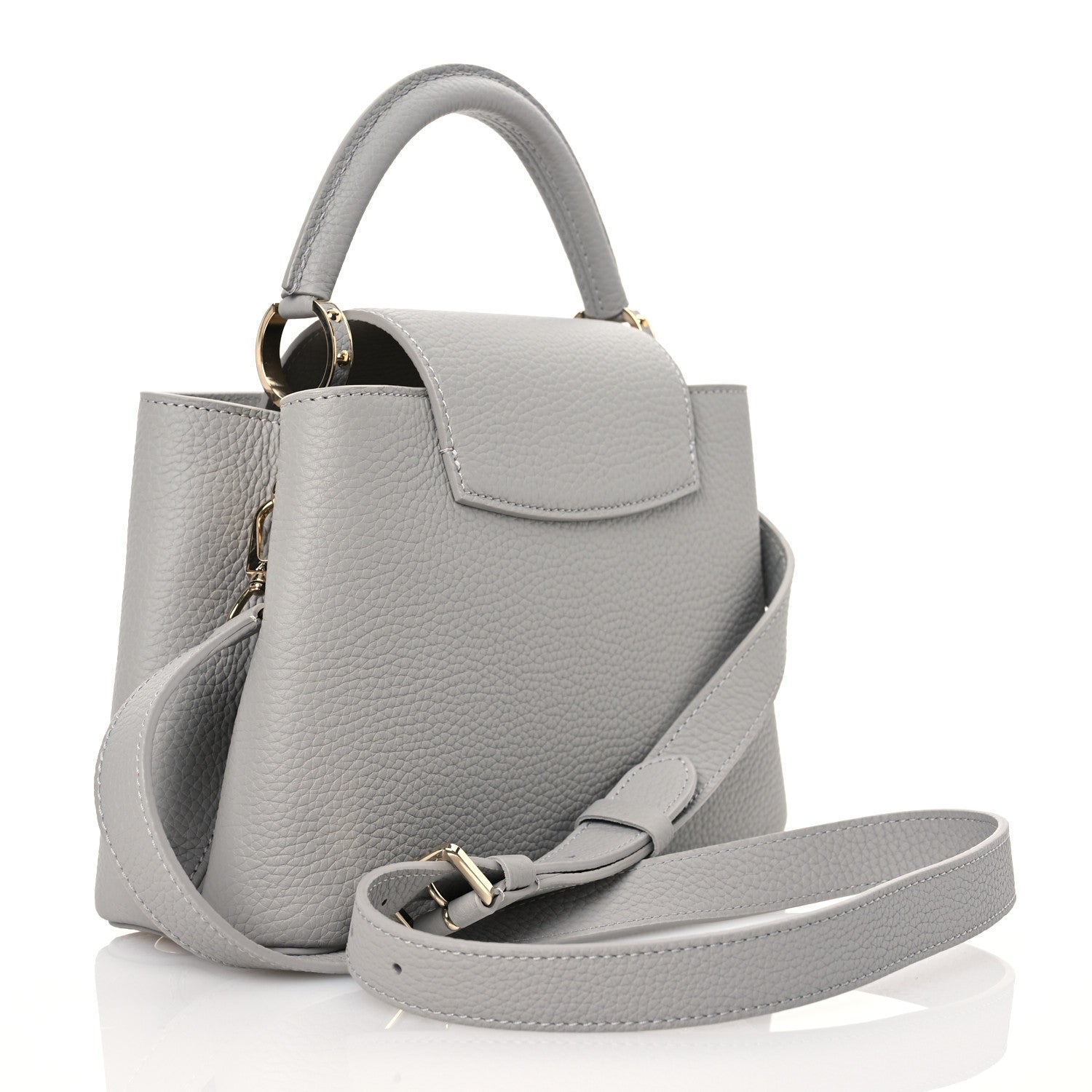 Louis Vuitton Taurillon Capucines BB Flint Grey 3 of 12