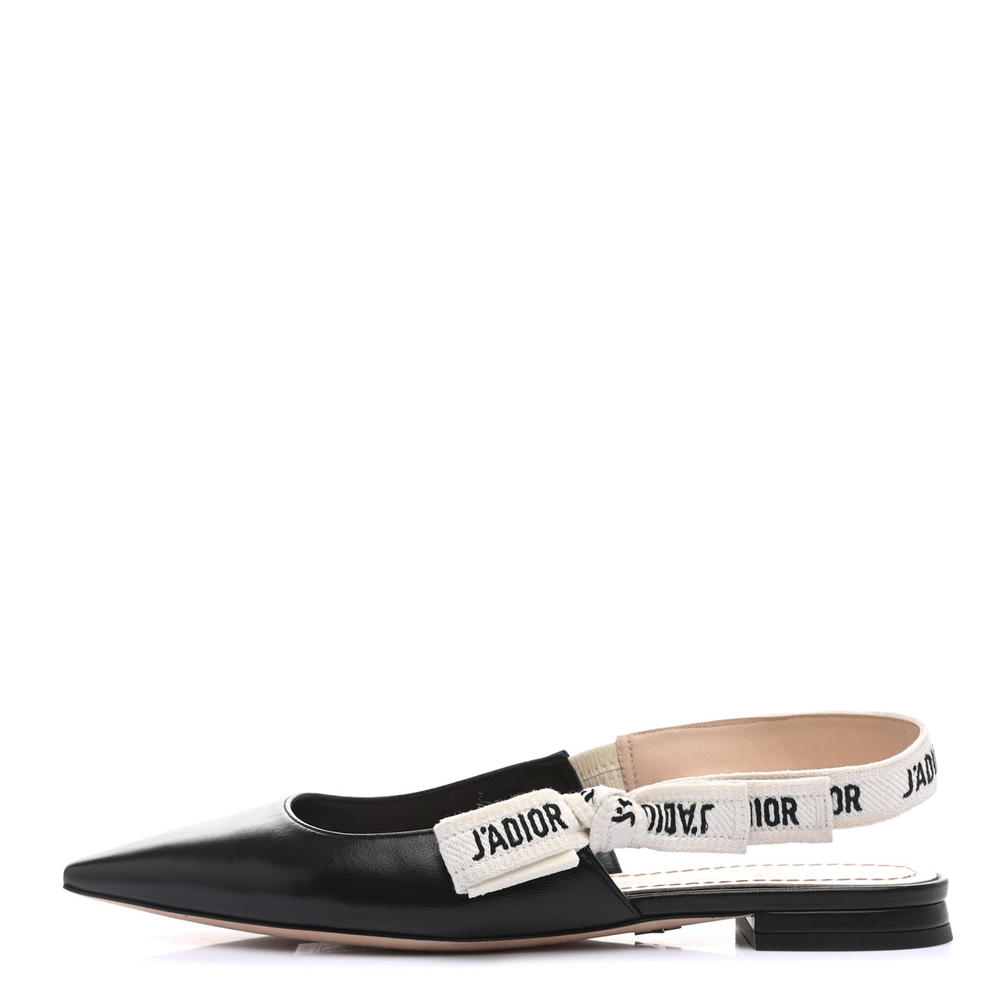 Lambskin Ribbon J'Adior Slingback Ballet Flats 35 Black