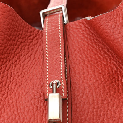 Hermes Taurillon Clemence Picotin Lock 22 MM Sanguine 8 of 10