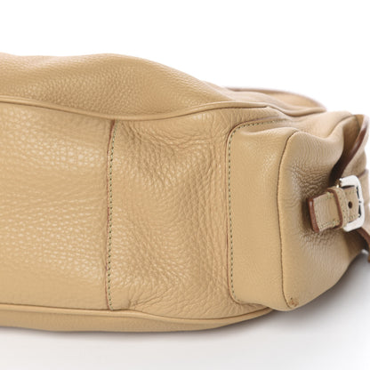 Prada Vitello Daino Buckle Shoulder Bag Sabbia 8 of 11