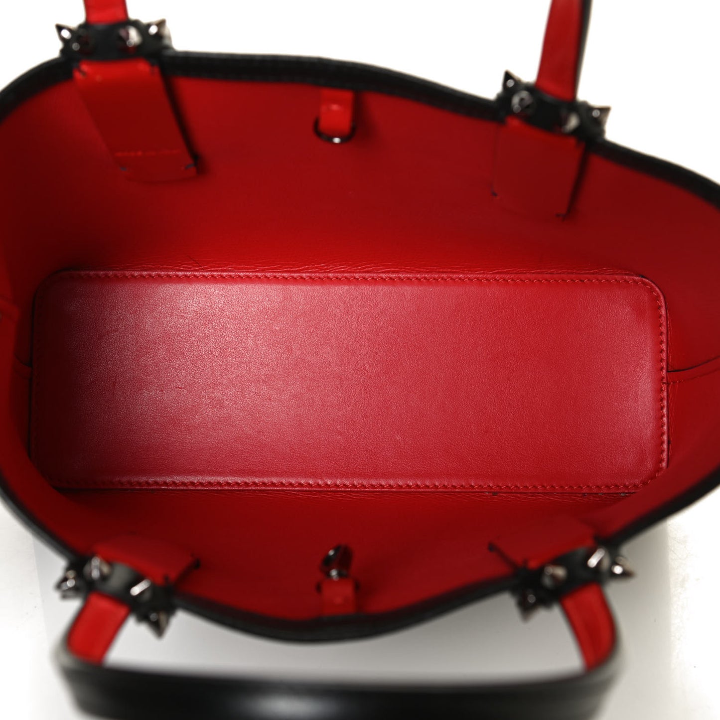 Calfskin Spikes Mini East West Cabata Tote Black