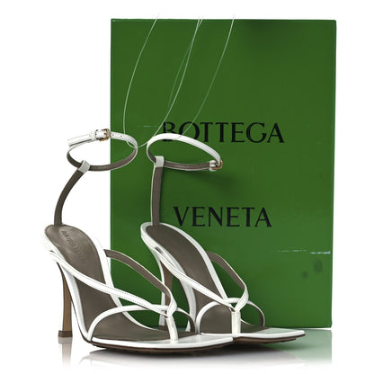 Bottega Veneta Lambskin Stretch Multi Strap 90mm Sandals 39.5 Optic White 11 of 11