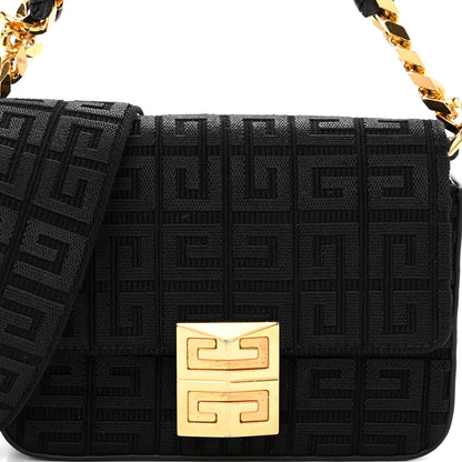 Givenchy Canvas Embroidered Small 4G Woven Chain Crossbody Black 7 of 9