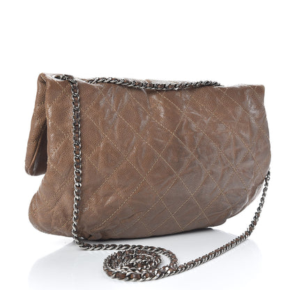 Chanel Caviar Quilted Medium Elastic Flap Brown 4 of 15