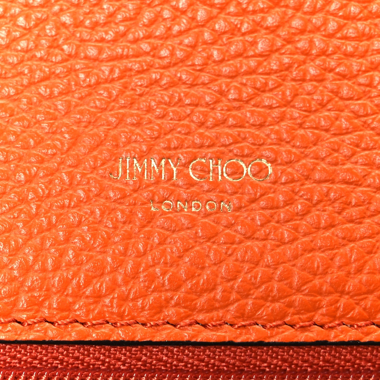 JJJSHOPJIMMY CHOO レザーケース　オレンジ 未使用級 ジミーチュウ JIMMY CHOO レザー 6連キーケース スタッズ