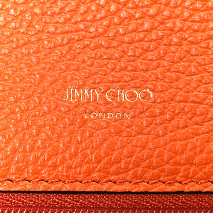 Jimmy Choo Grainy Calfskin Sonia Wallet On Chain Amber Orange 11 of 19