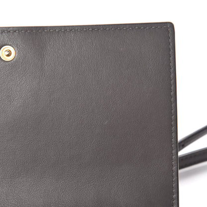 Tom Ford Calfskin Wallet On Crossbody Strap Grey 10 of 11