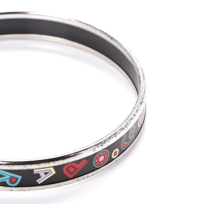 Hermes Enamel Printed Tohu Bohu Narrow Bracelet 62 Black 7 of 7