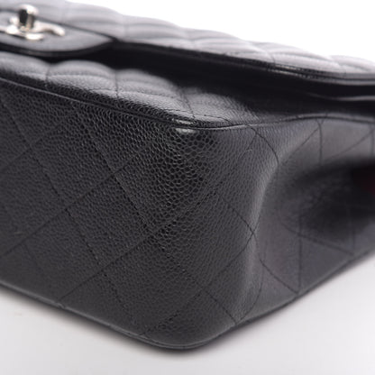 Chanel Caviar Quilted Jumbo Double Flap Black 10 of 12