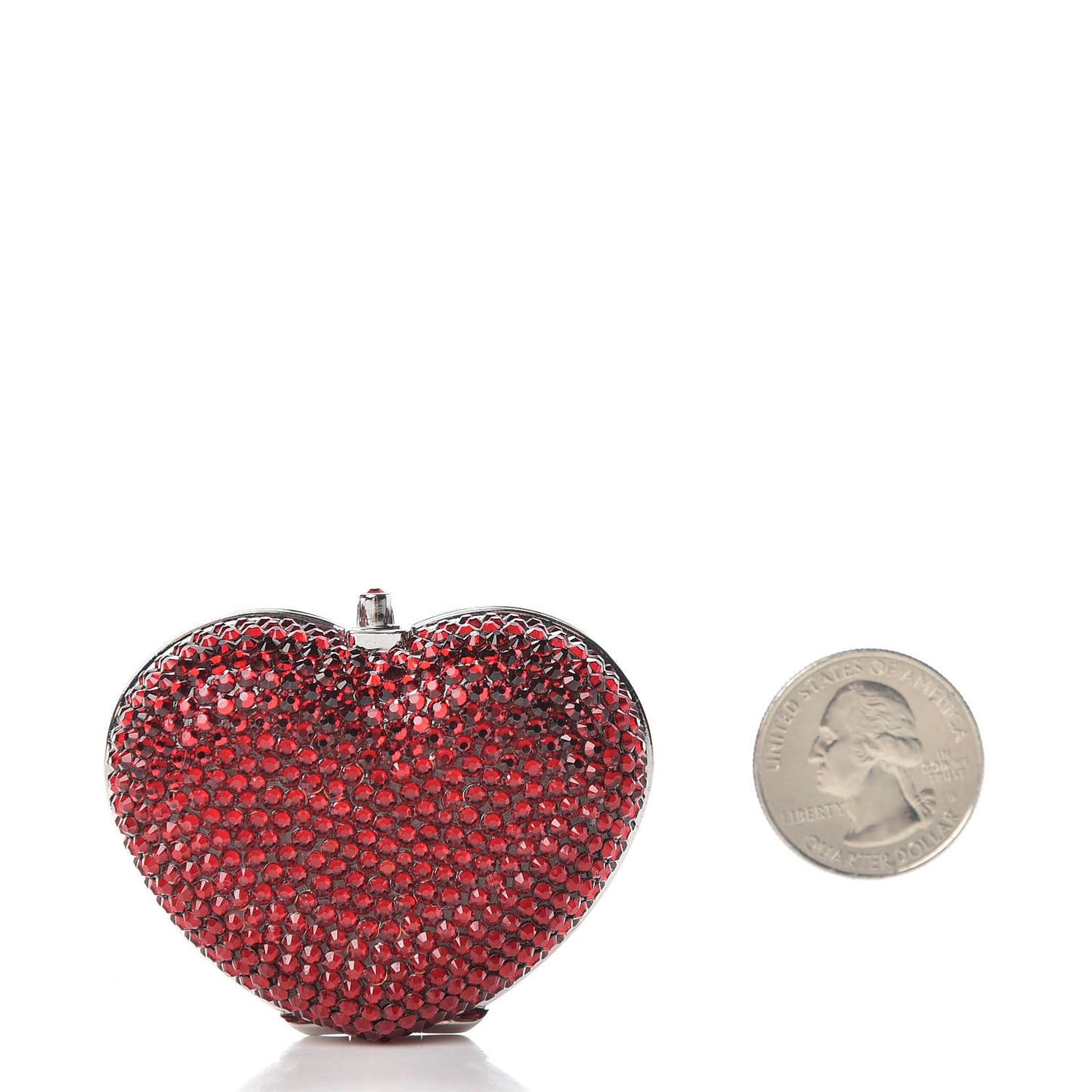 Crystal Heart Minaudiere Pill Box
