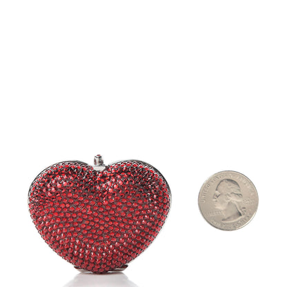 Judith Leiber Crystal Heart Minaudiere Pill Box 2 of 4