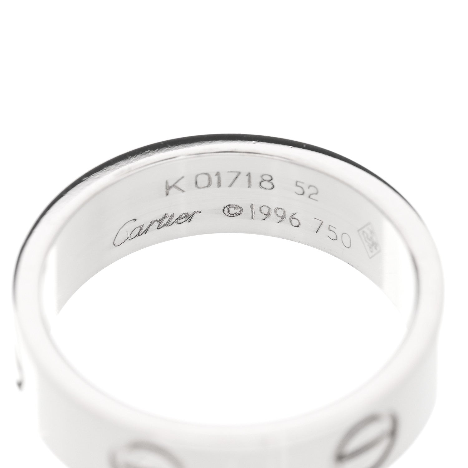 Cartier 18K White Gold 5.5mm LOVE Ring 52 6 4 of 4