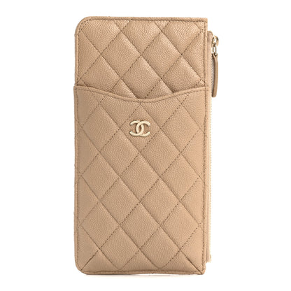 Chanel Caviar Quilted Classic iPhone Pouch Beige 1 of 8