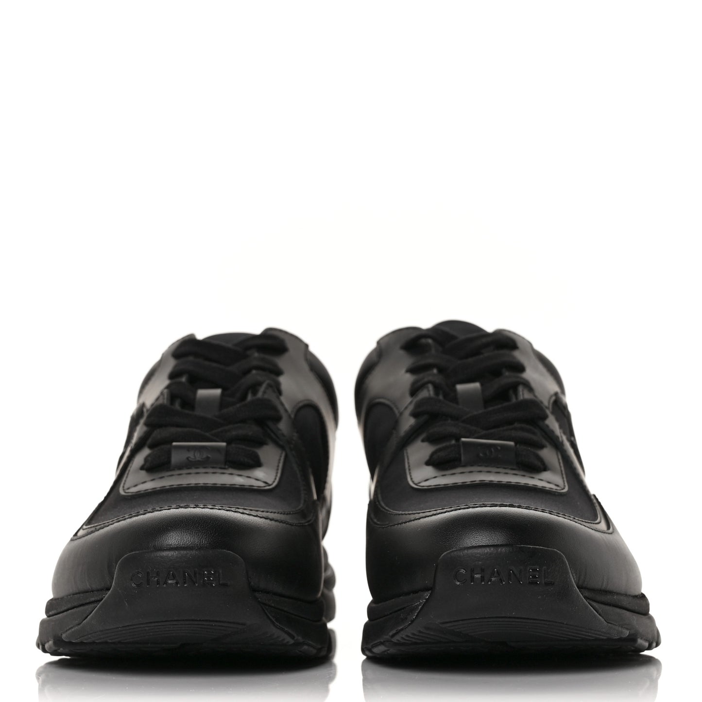 Calfskin Lambskin CC Uniform Sneakers 40 Black