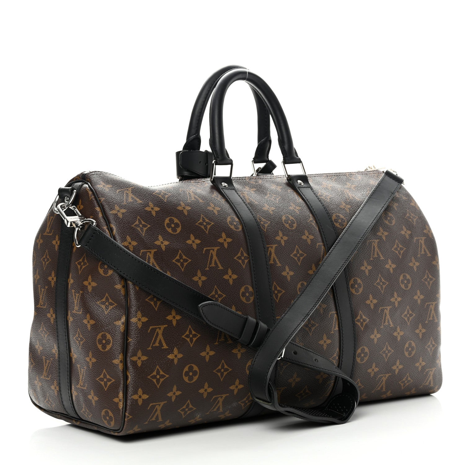Louis Vuitton Monogram Macassar Keepall Bandouliere 45 3 of 13