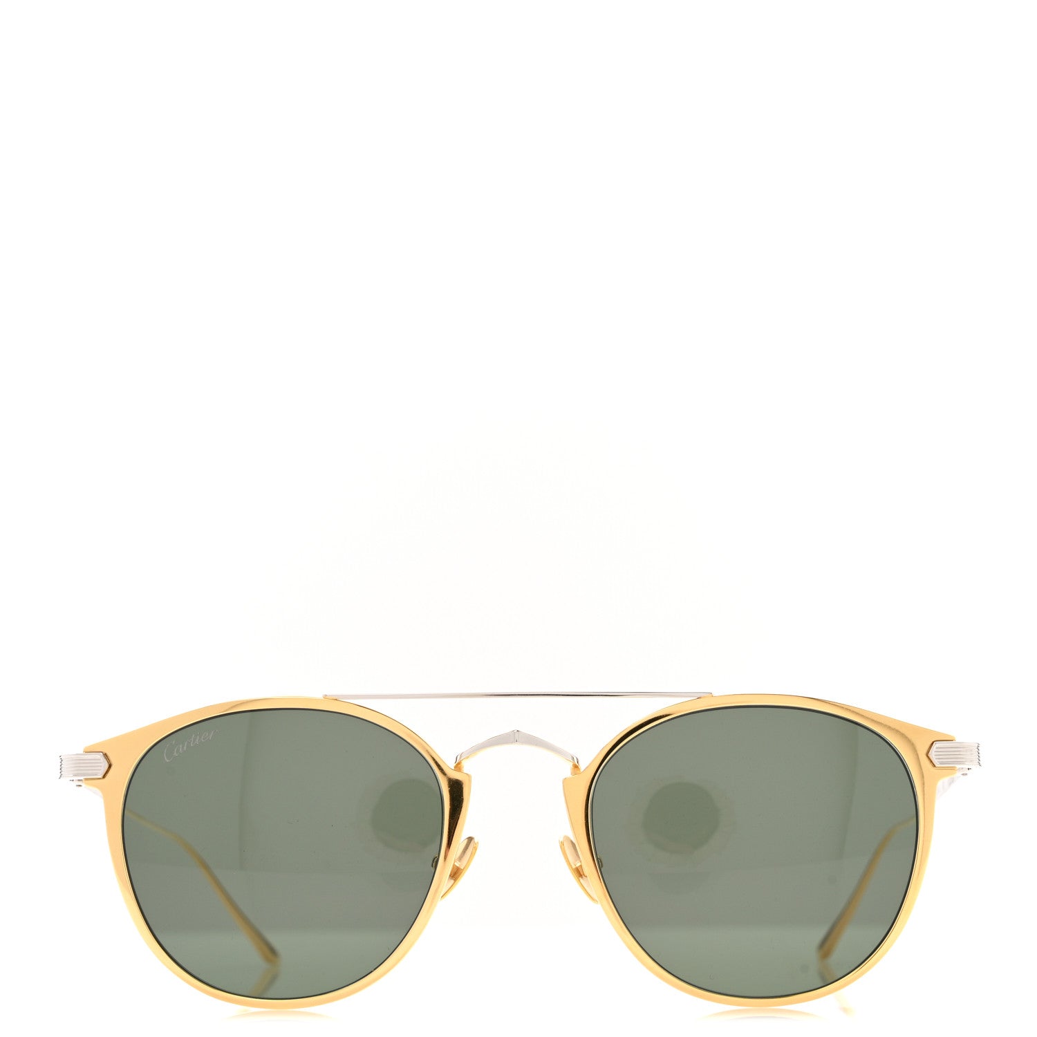 Cartier Metal Signature De Cartier Sunglasses CT0015S  Gold Siver 2 of 8
