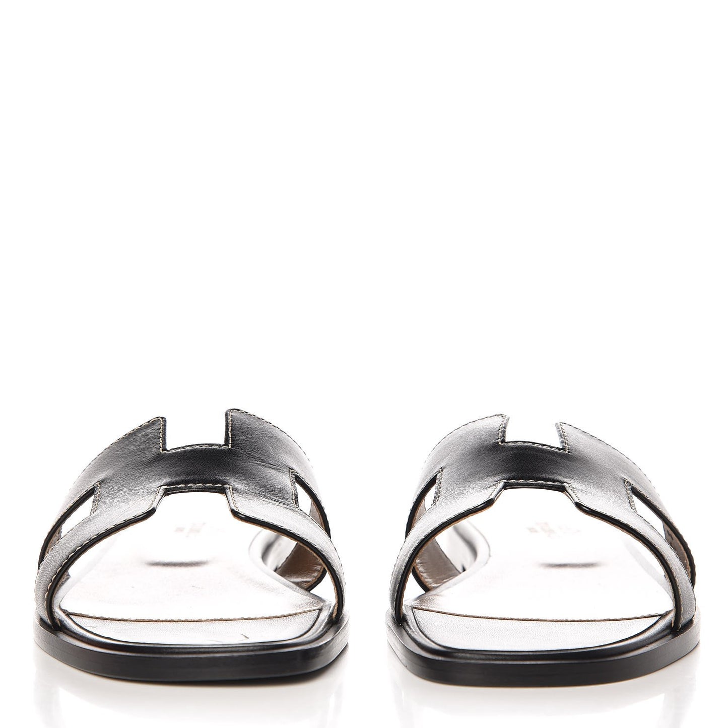 Box Calfskin Oran Sandals 36.5 Black
