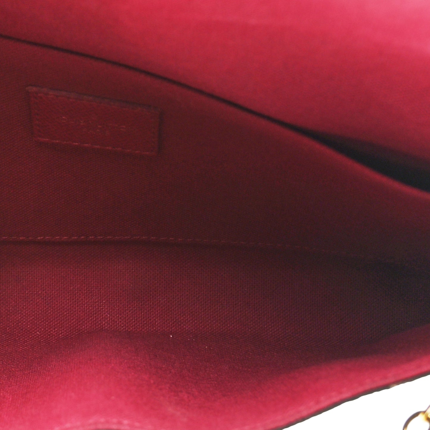 Monogram Pochette Felicie Chain Wallet Fuchsia