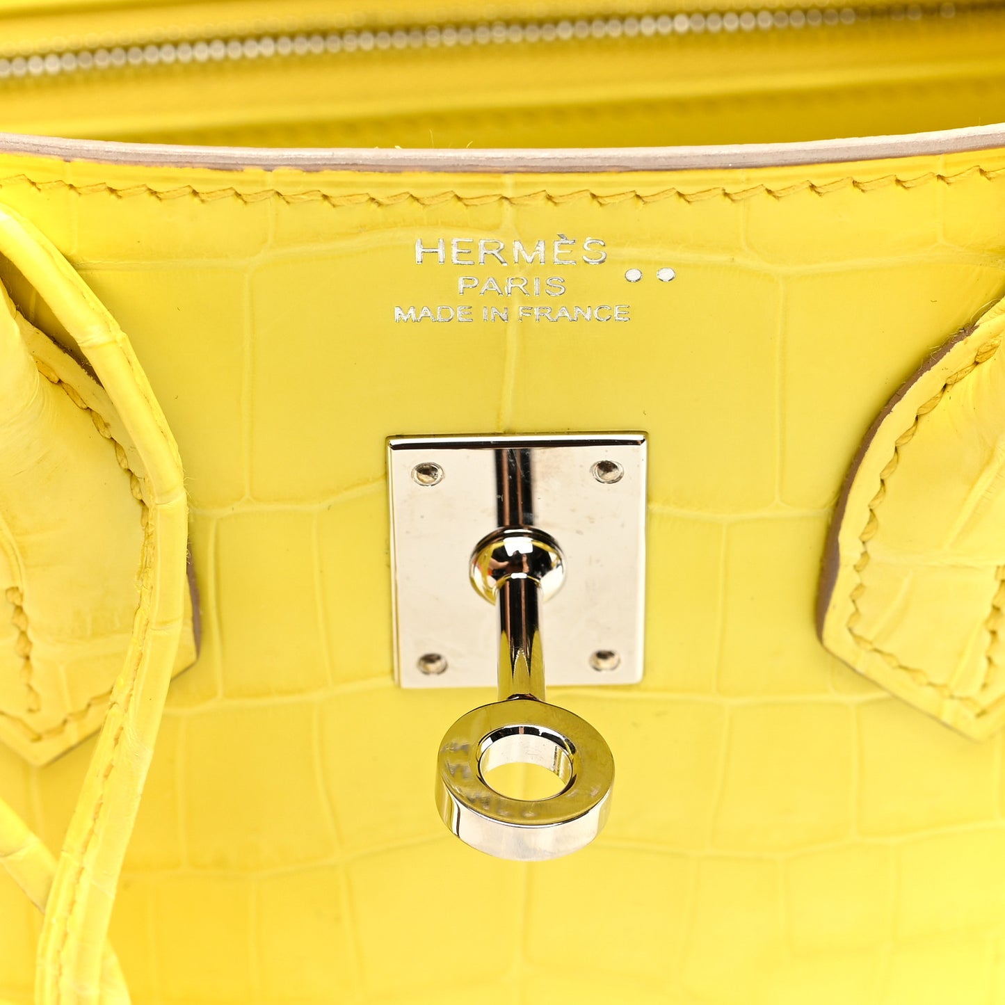 Matte Niloticus Crocodile Birkin 25 Limoncello