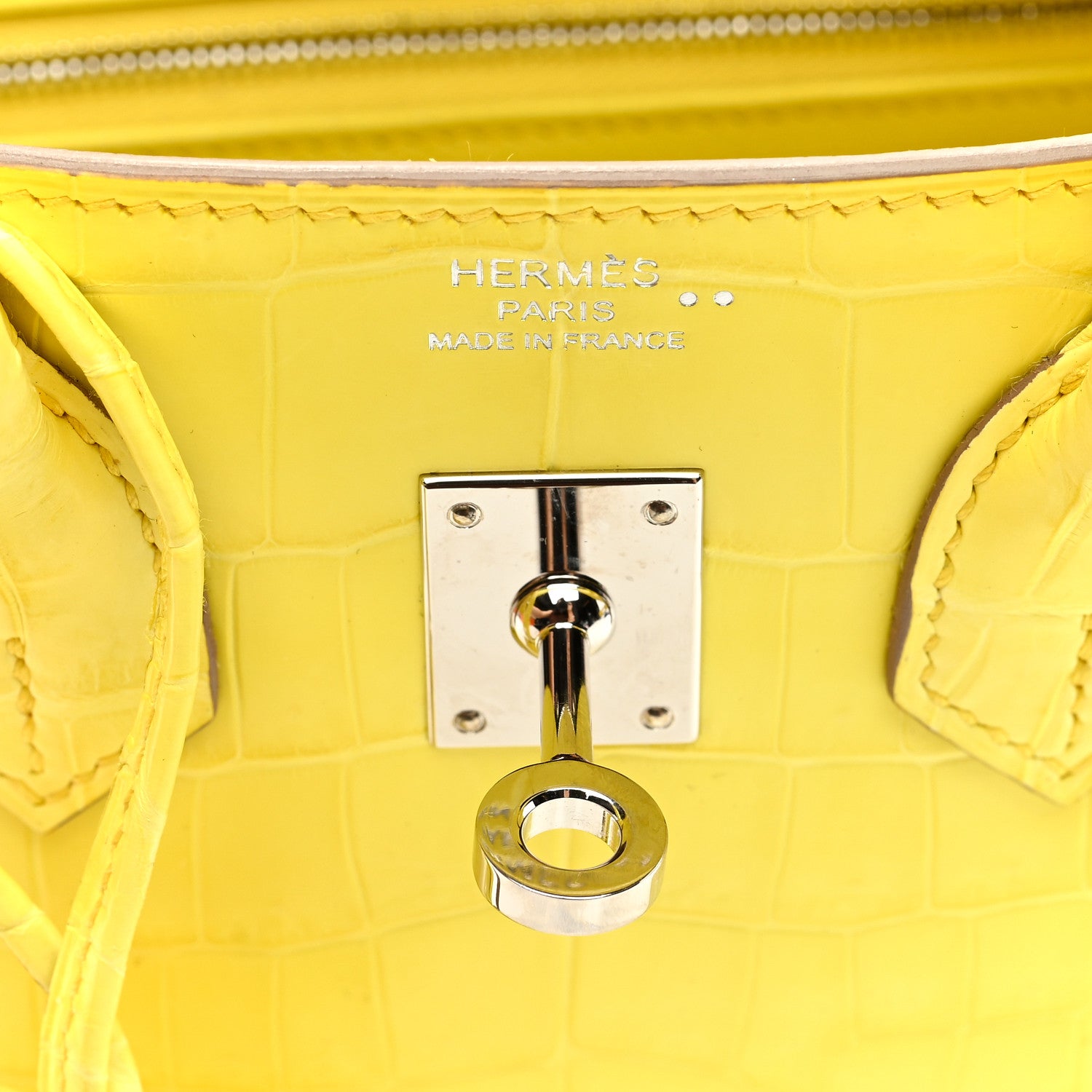 Hermes Matte Niloticus Crocodile Birkin 25 Limoncello 6 of 9