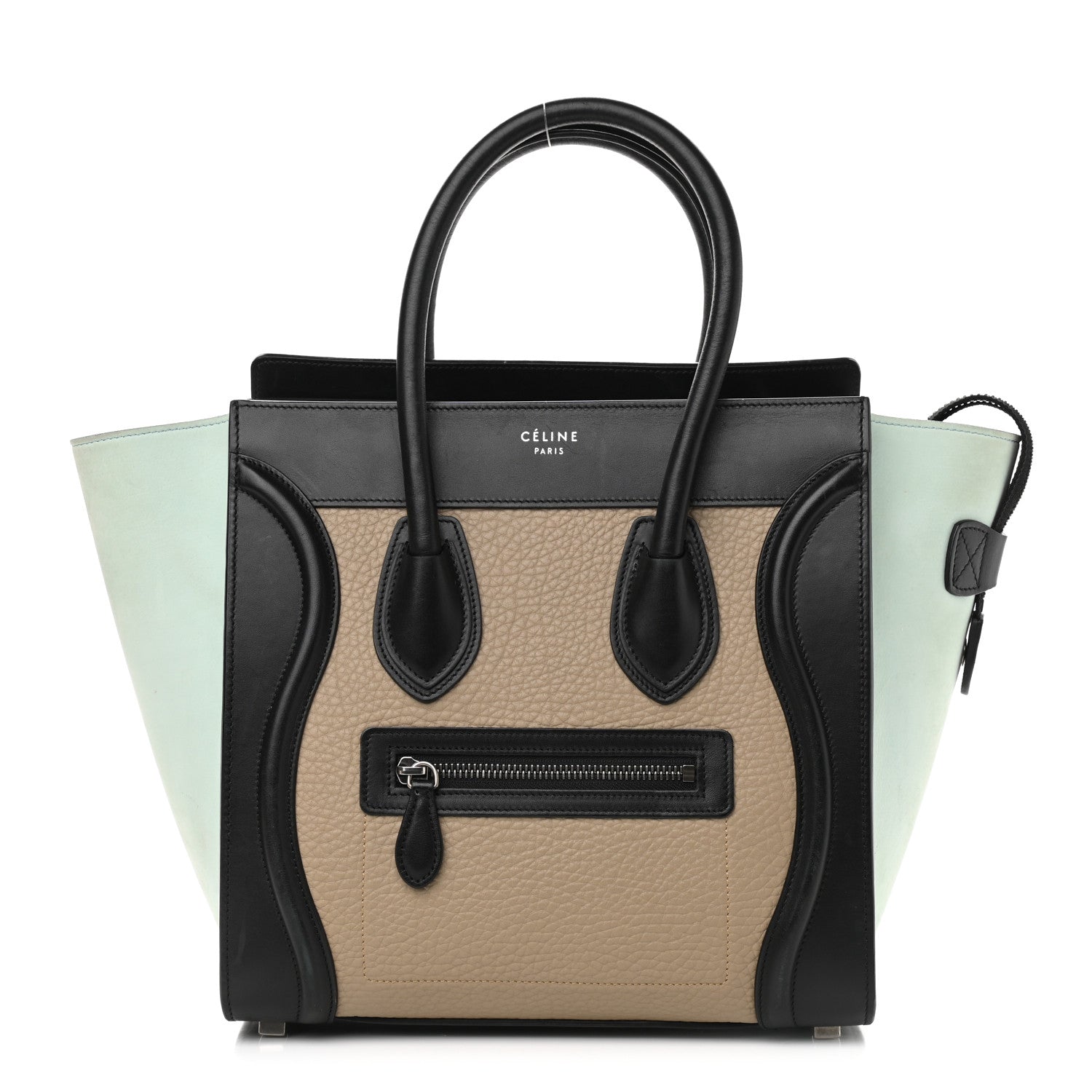 Celine Bullhide Calfskin Nubuck Micro Tri-Color Luggage Beige 1 of 16