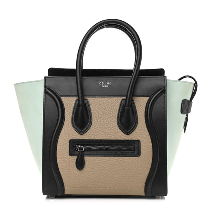 Celine Bullhide Calfskin Nubuck Micro Tri-Color Luggage Beige 1 of 16