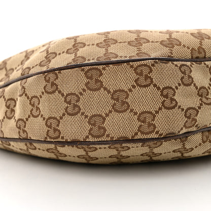 Gucci Monogram Medium Half Moon Hobo Dark Brown 9 of 10