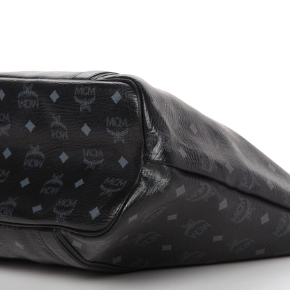 MCM Visetos Shopping Tote Black 7 of 9