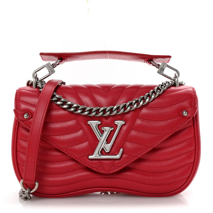 Louis Vuitton Calfskin New Wave Chain MM Ecarlate 1 of 9