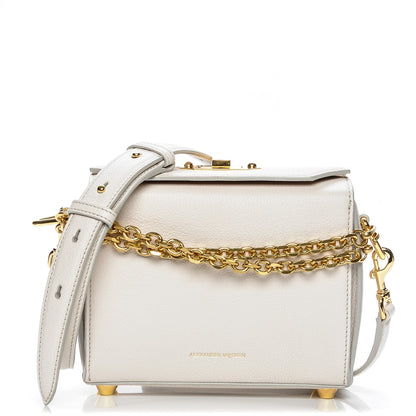 Alexander McQueen Silky Amish Grain Calfskin Box Shoulder Bag 19 Off White 1 of 7