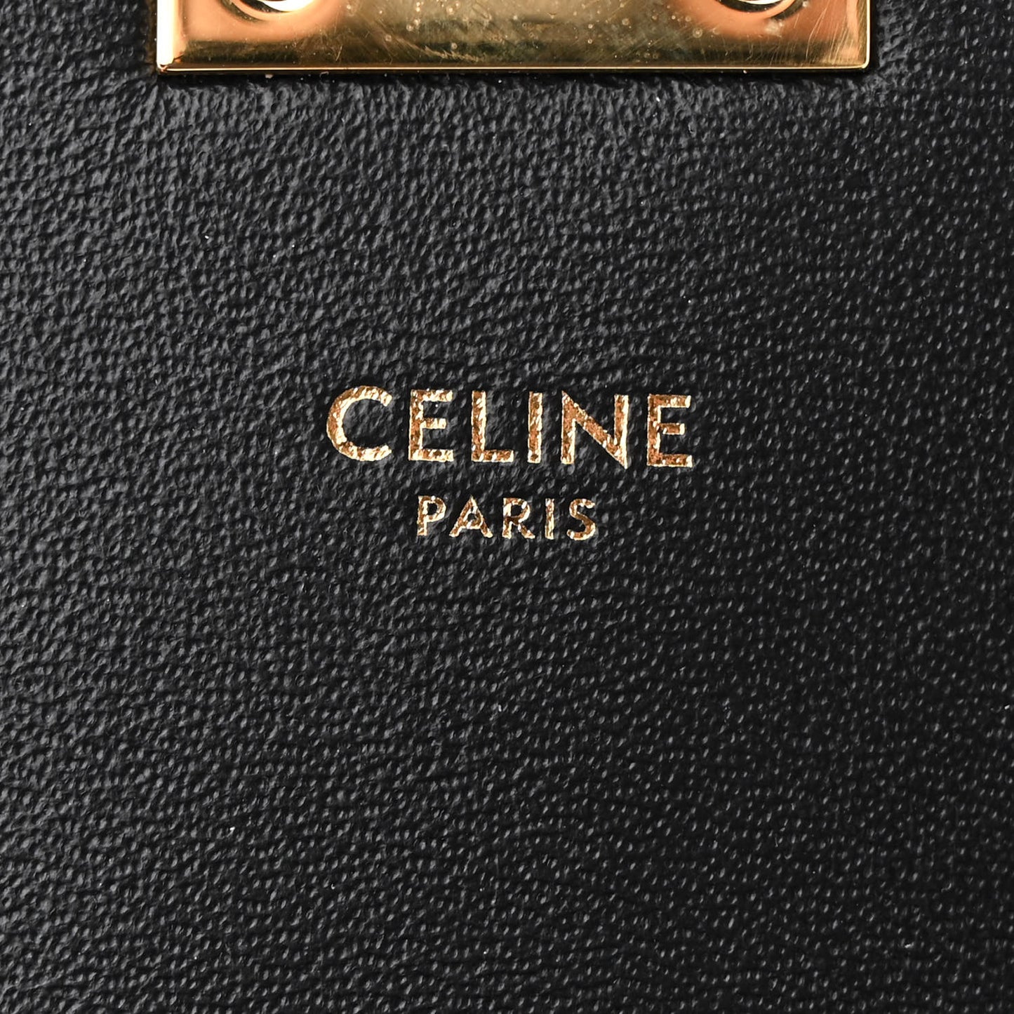 Shiny Calfskin Stripes Small C Bag Black