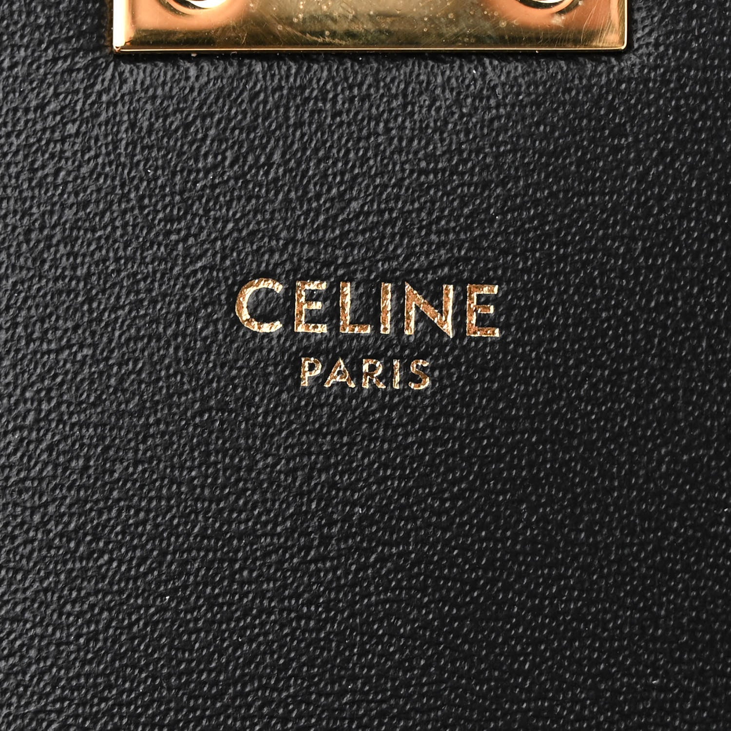 Celine Shiny Calfskin Stripes Small C Bag Black 6 of 10