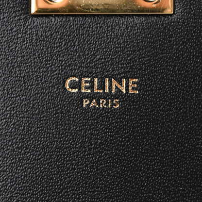 Celine Shiny Calfskin Stripes Small C Bag Black 6 of 10