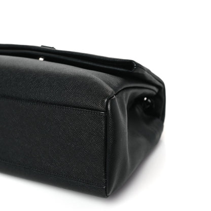 Saint Laurent Grain De Poudre Medium West Hollywood Monogram Fold-Over Black 9 of 9