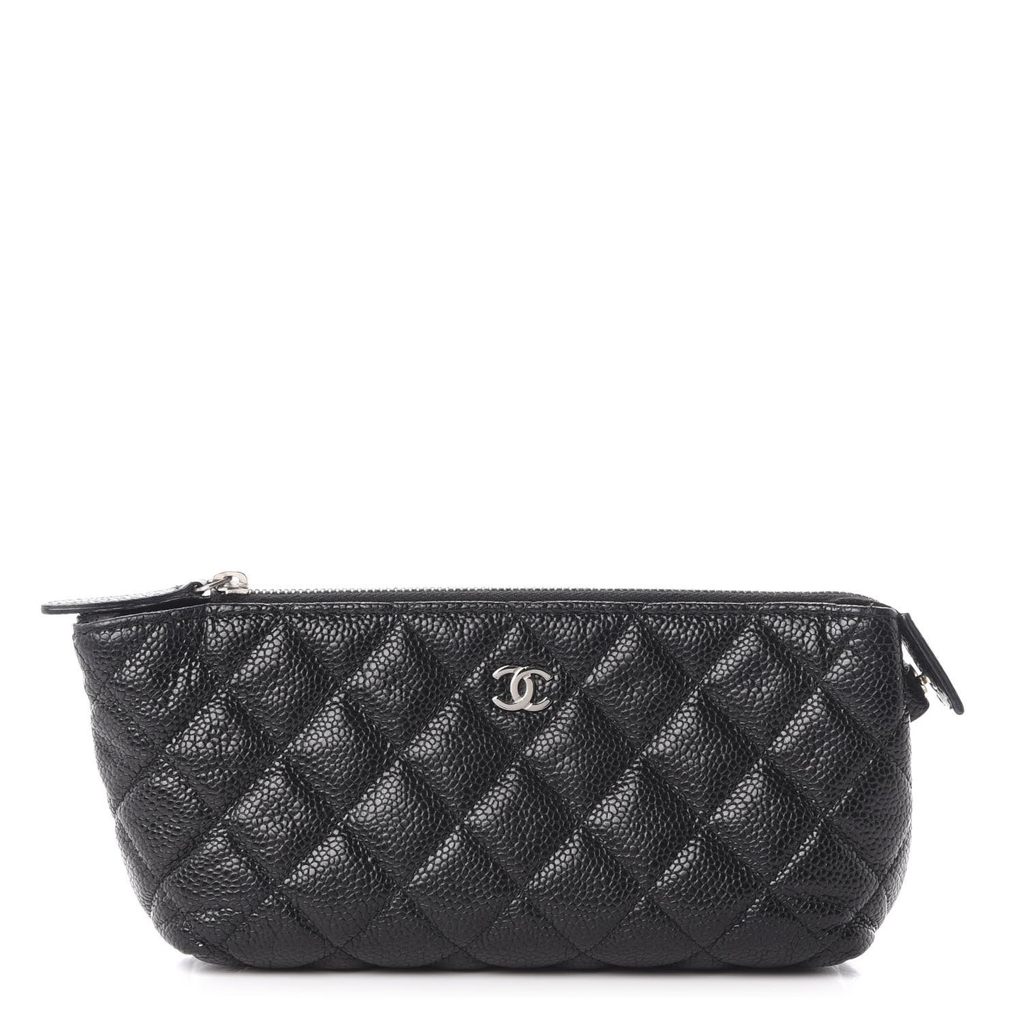 Caviar Quilted Cosmetic Case Black
