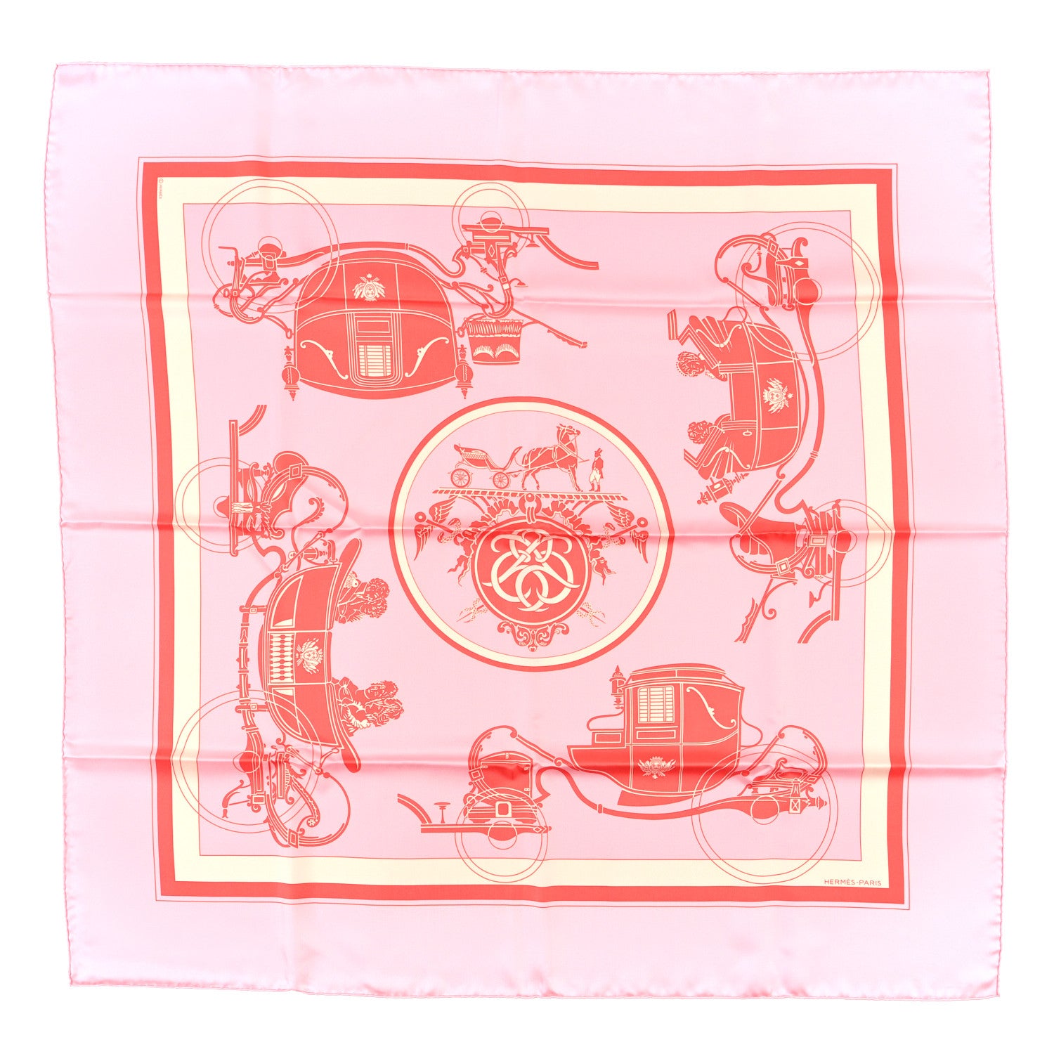 Hermes Silk Ex Libris Scarf 90 1 of 4