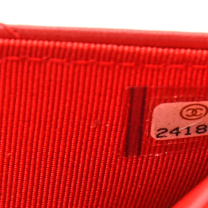 Chanel Lambskin Quilted Wallet on Chain WOC Red 7 of 11